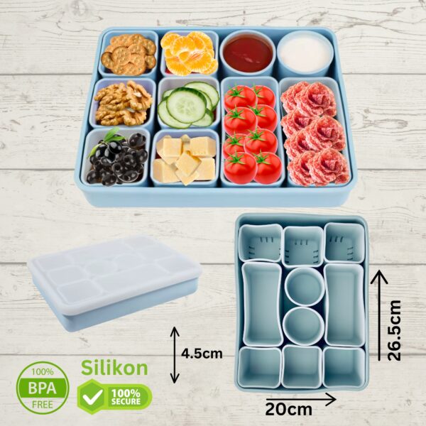 Makito Silikonbox Family Snackbox blau