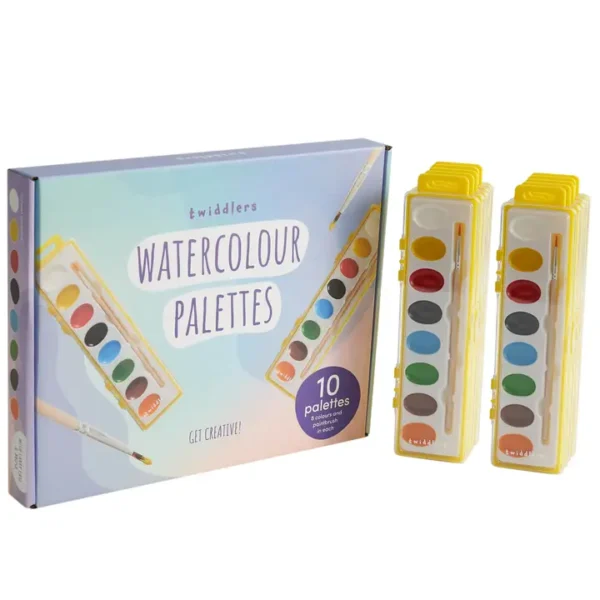 Aquarell-Paletten 10 Sets inklusiv Pinsel