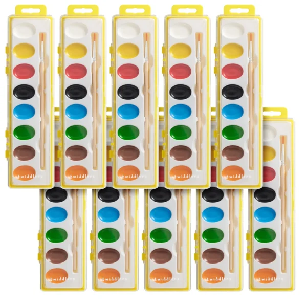 Aquarell-Paletten 10 Sets inklusiv Pinsel – Bild 2